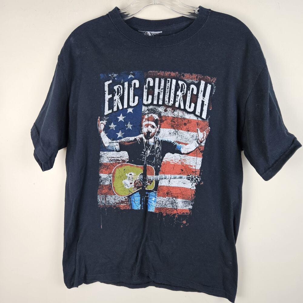 Eric Church The Blood Sweat & Beers Tour Graphic T-Shirt Medium Black